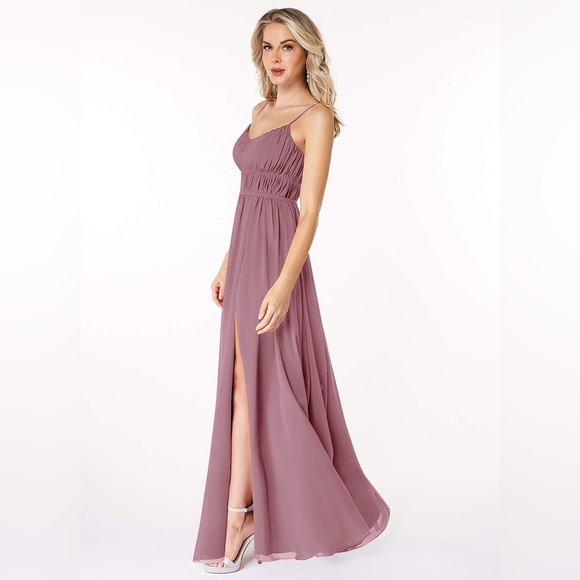 NWT Azazie Yanelie Dusty Rose size 0 - Picture 3 of 12